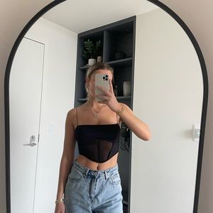 Black Bustier Top